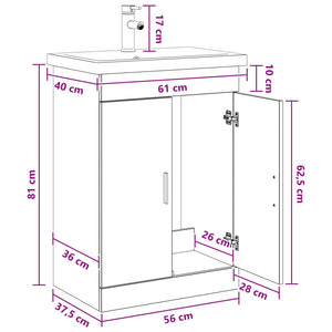 Σετ Επίπλων Μπάνιου Artisan Δρυς 61 x 40 x 84,5 εκ - Pakobazaar