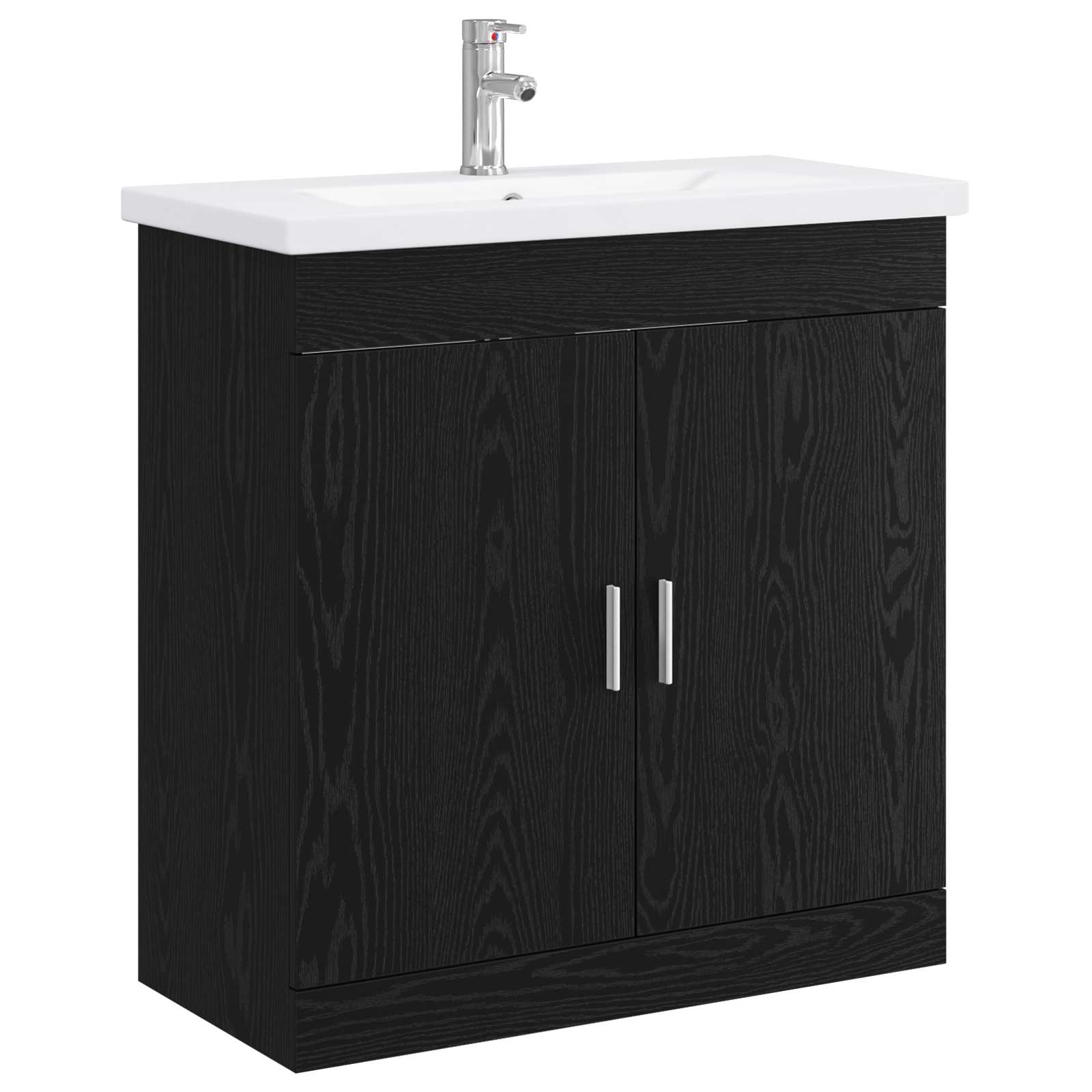 Σετ Επίπλων Μπάνιου Μαύρη Δρυς 81 x 40 x 84,5 εκ