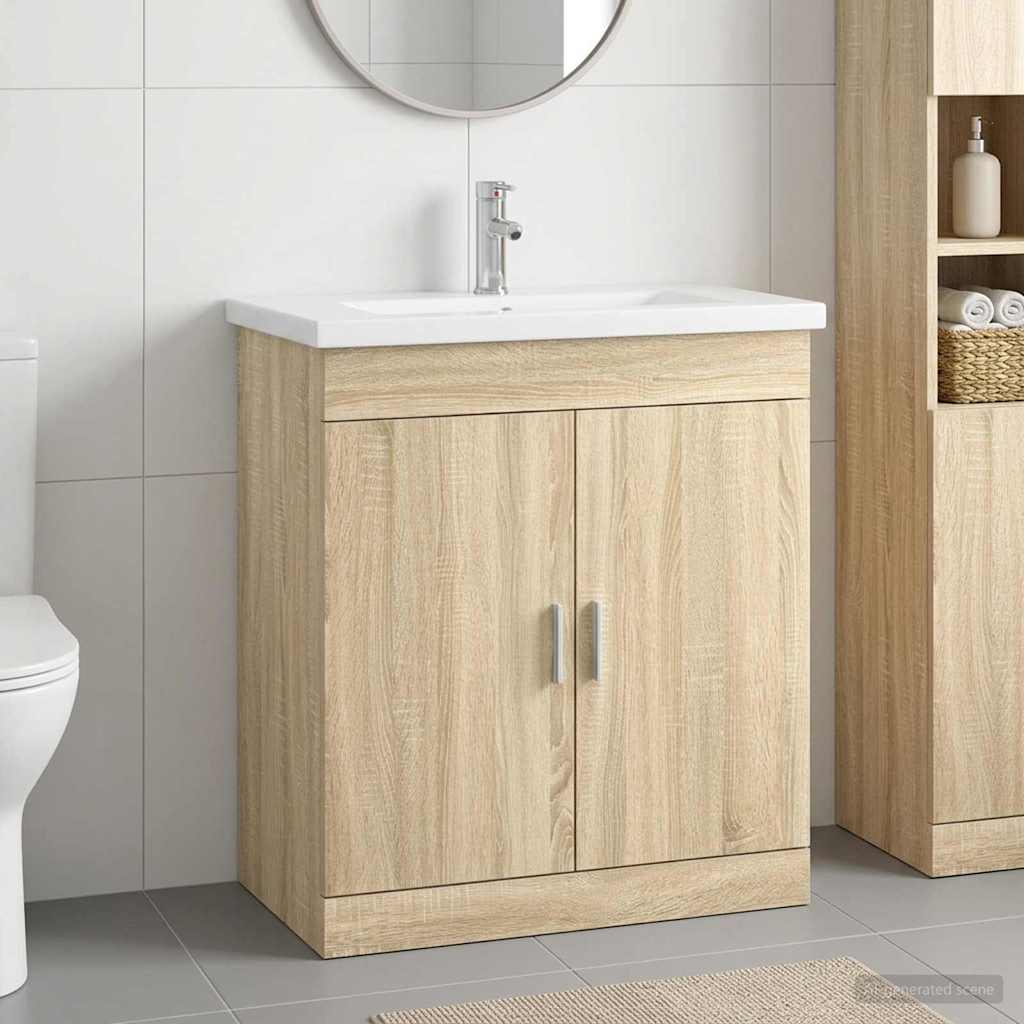 Σετ Επίπλων Μπάνιου Sonoma Δρυς 81 x 40 x 84,5 εκ