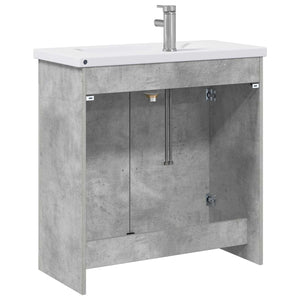 Σετ Επίπλων Μπάνιου Γκρι Σκυροδέματος 81 x 40 x 84,5 εκ - Pakobazaar