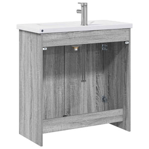 Σετ Επίπλων Μπάνιου Γκρι Sonoma 81 x 40 x 84,5 εκ - Pakobazaar