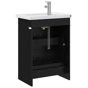 Σετ Επίπλων Μπάνιου Μαύρη Δρυς 61 x 40 x 84,5 εκ - Pakobazaar