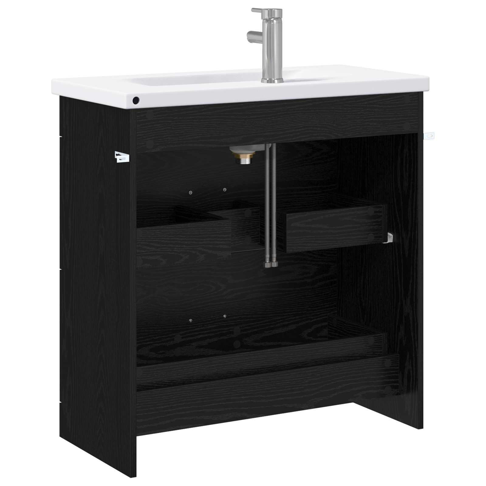 Σετ Επίπλων Μπάνιου Μαύρη Δρυς 81 x 40 x 84,5 εκ