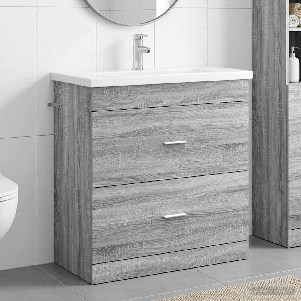 Σετ Επίπλων Μπάνιου Γκρι Sonoma 81 x 40 x 84,5 εκ