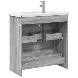 Σετ Επίπλων Μπάνιου Γκρι Sonoma 81 x 40 x 84,5 εκ - Pakobazaar