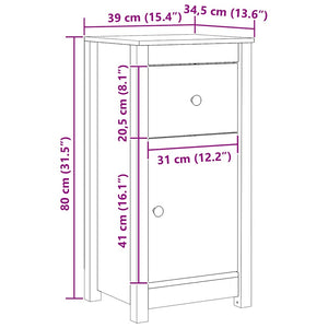 Πλαϊνό γραφείο 2 τμχ. Κερωτό καφέ 39 x 34,5 x 80 εκ