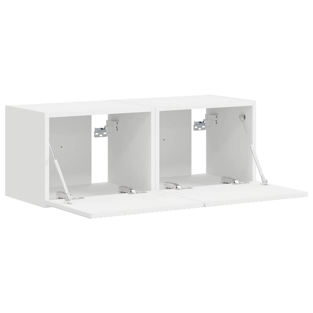 Ντουλάπι Τηλεόρασης Τοίχου 2 pcs Λευκό 60 x 31 x 29.5 εκ - Pakobazaar
