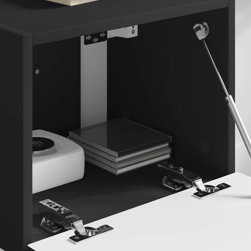 Ντουλάπι Τηλεόρασης Τοίχου Επιτοίχιο Μαύρο 60 x 31 x 29.5 εκ - Pakobazaar