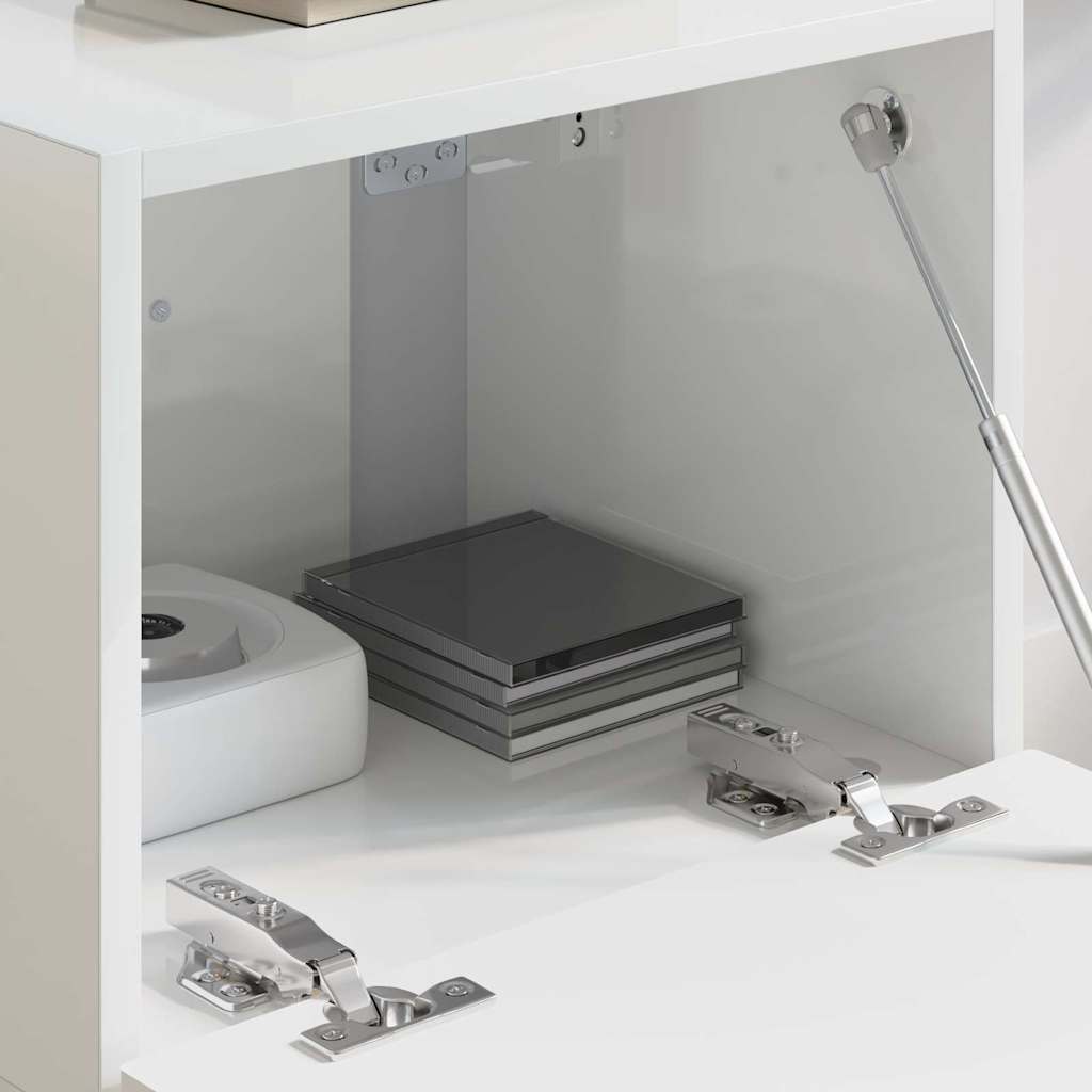 Ντουλάπι Τηλεόρασης Τοίχου Λαμπερό Λευκό 60 x 31 x 29.5 εκ