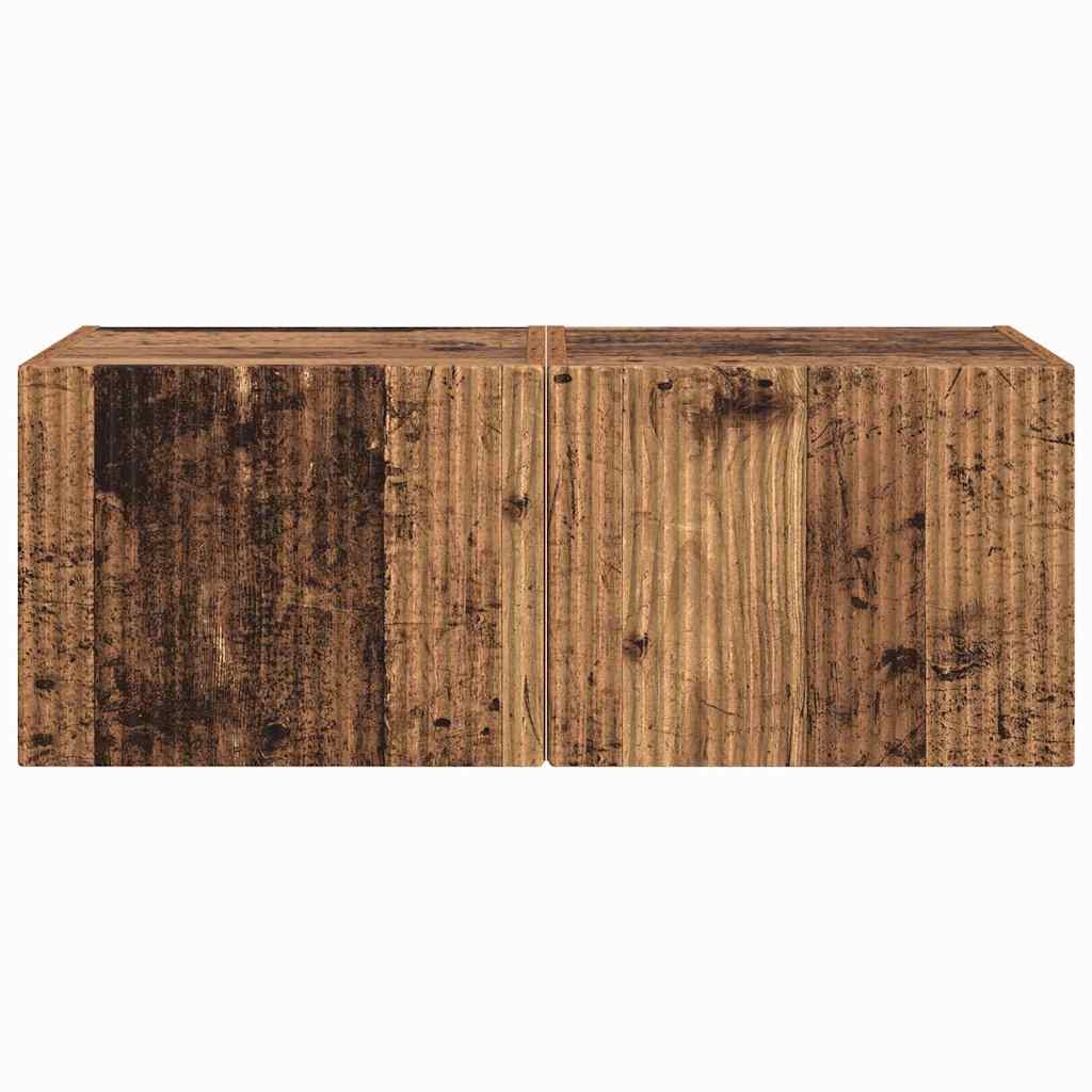 Ντουλάπι Τηλεόρασης Τοίχου 2 pcs Παλιό Ξύλο 60 x 31 x 29.5 εκ