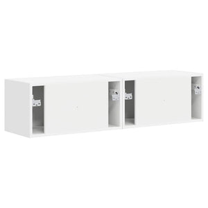 Ντουλάπι Τηλεόρασης Τοίχου 2 pcs Λευκό 60 x 31 x 29.5 εκ - Pakobazaar