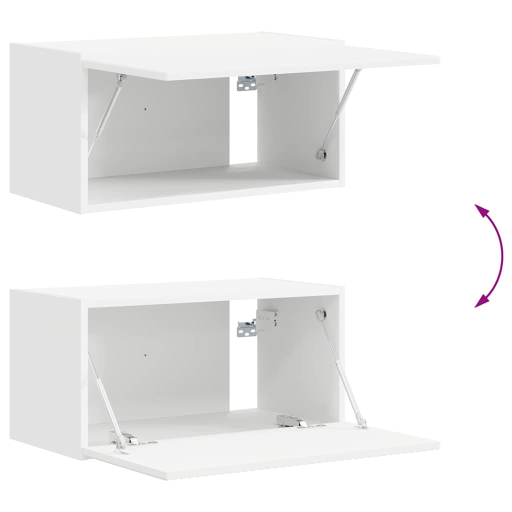 Ντουλάπι Τηλεόρασης Τοίχου 2 pcs Λευκό 60 x 31 x 29.5 εκ - Pakobazaar