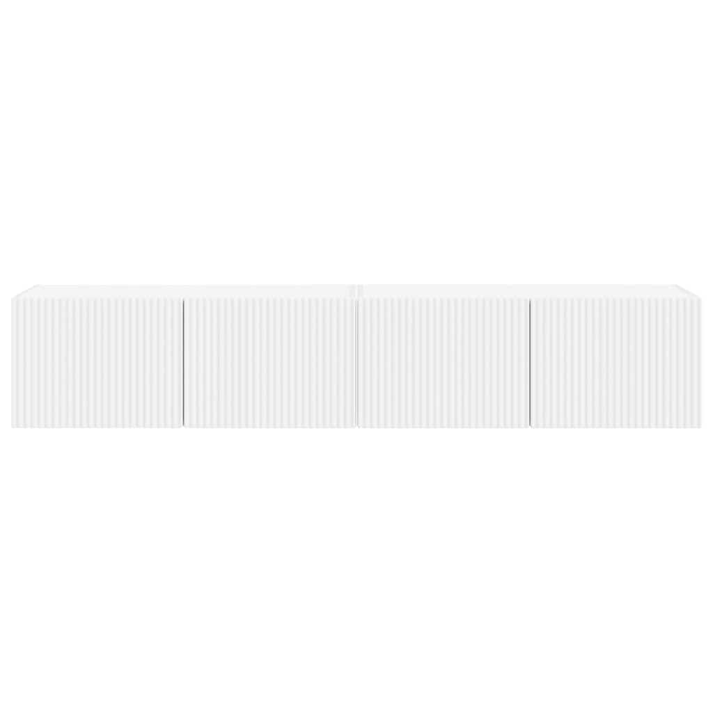 Ντουλάπι Τηλεόρασης Τοίχου 2 pcs Λευκό 60 x 31 x 29.5 εκ - Pakobazaar