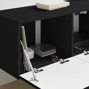Ντουλάπι Τηλεόρασης Τοίχου 2 pcs Μαύρο 60 x 31 x 29.5 εκ - Pakobazaar