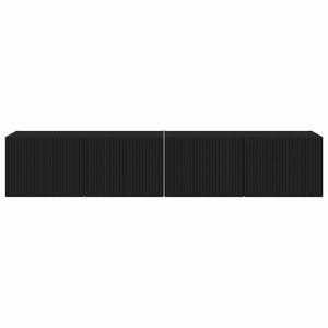 Ντουλάπι Τηλεόρασης Τοίχου 2 pcs Μαύρο 60 x 31 x 29.5 εκ - Pakobazaar