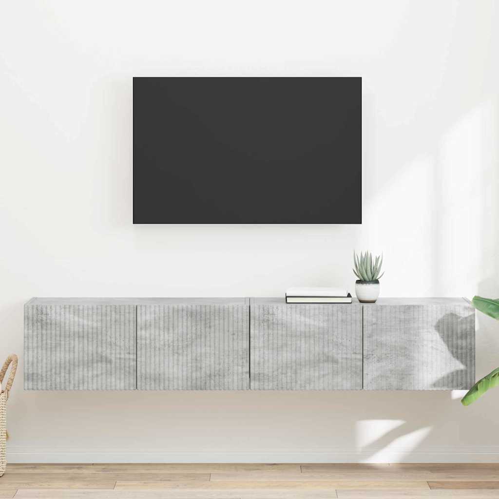 Ντουλάπι Τηλεόρασης Τοίχου 2 pcs Σκυρόδεμα 78,5 x 31 x 29,5 εκ