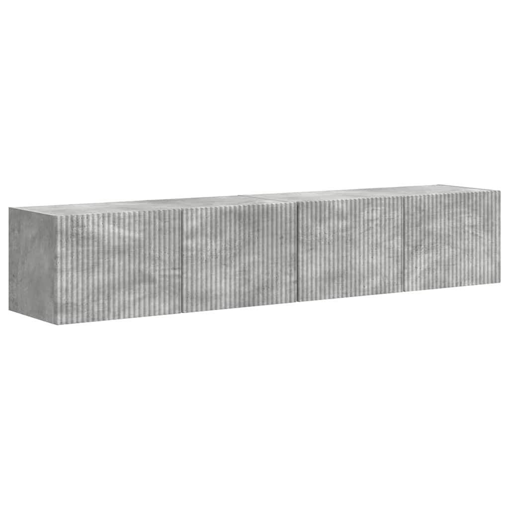 Ντουλάπι Τηλεόρασης Τοίχου 2 pcs Σκυρόδεμα 78,5 x 31 x 29,5 εκ