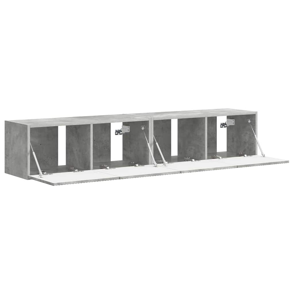 Ντουλάπι Τηλεόρασης Τοίχου 2 pcs Σκυρόδεμα 78,5 x 31 x 29,5 εκ