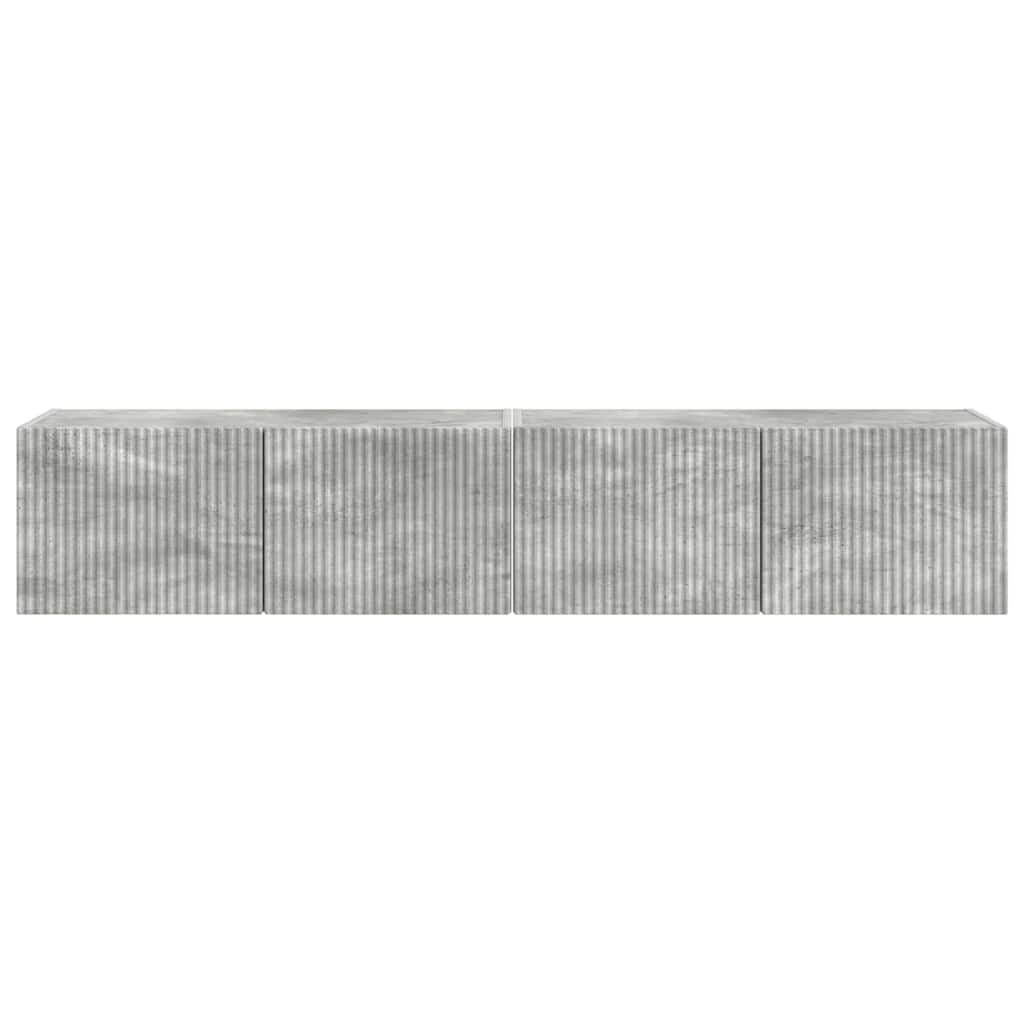Ντουλάπι Τηλεόρασης Τοίχου 2 pcs Σκυρόδεμα 78,5 x 31 x 29,5 εκ