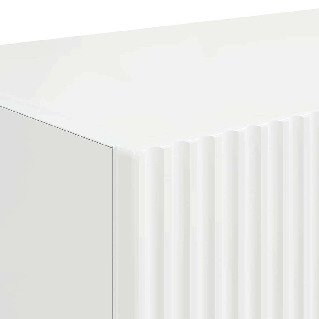 Ντουλάπι Τηλεόρασης Τοίχου Λαμπερό Λευκό 60 x 31 x 29.5 εκ