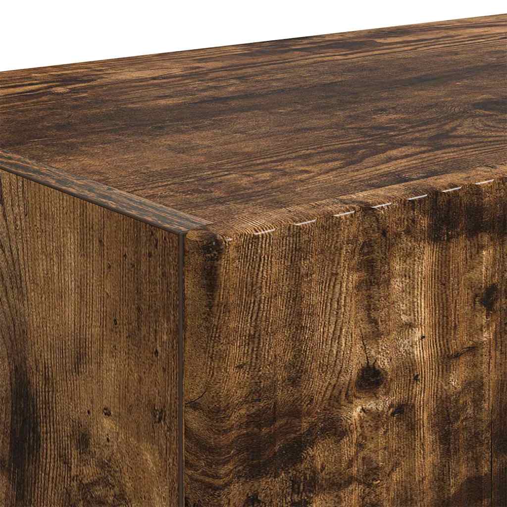 Ντουλάπι Τηλεόρασης Τοίχου Επιτοίχιο 2 pcs Καπνιστό Δρύς