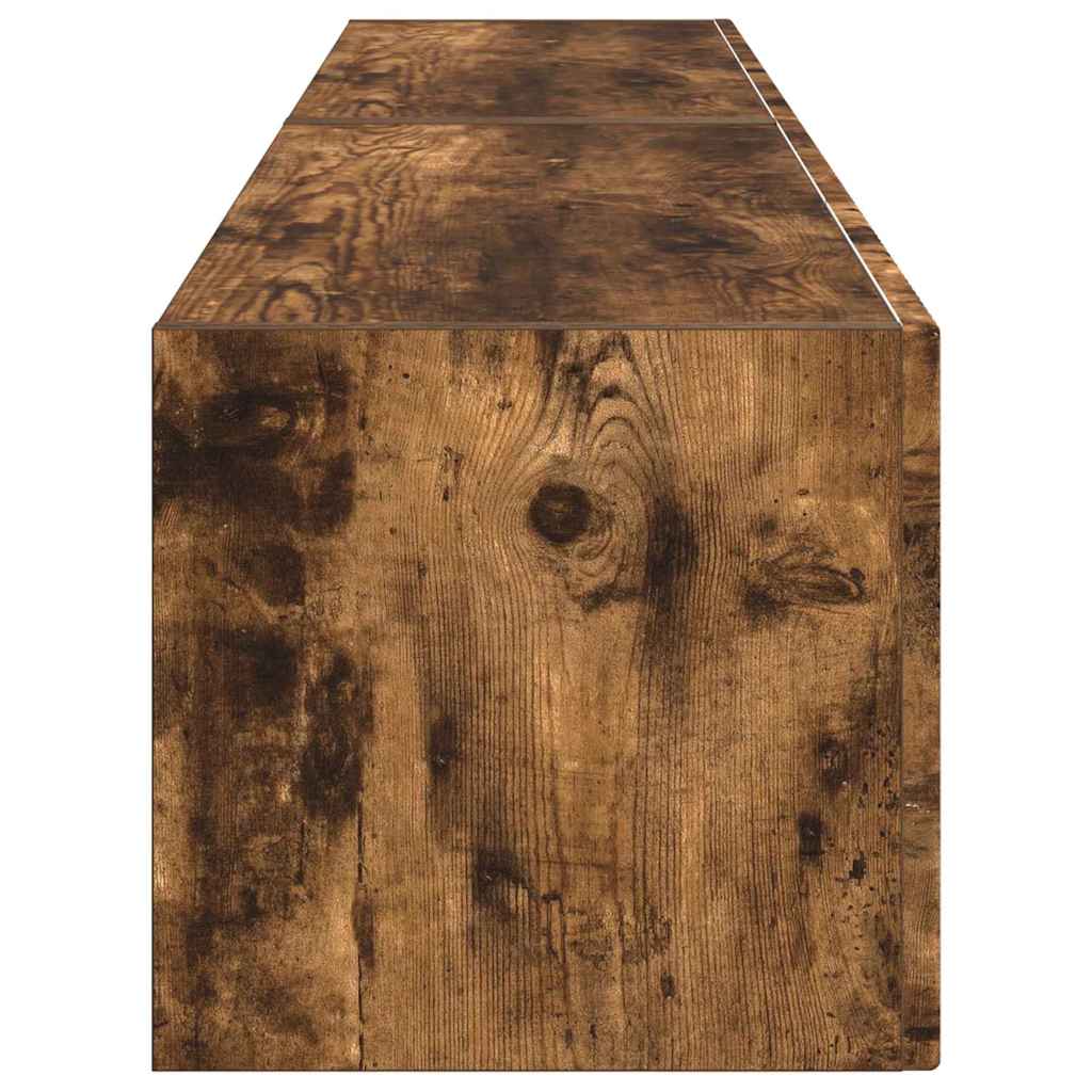 Ντουλάπι Τηλεόρασης Τοίχου Επιτοίχιο 2 pcs Καπνιστό Δρύς