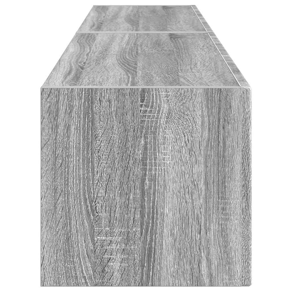 Ντουλάπι Τηλεόρασης Τοίχου Επιτοίχιο 2 pcs Γκρίζο Σονομα