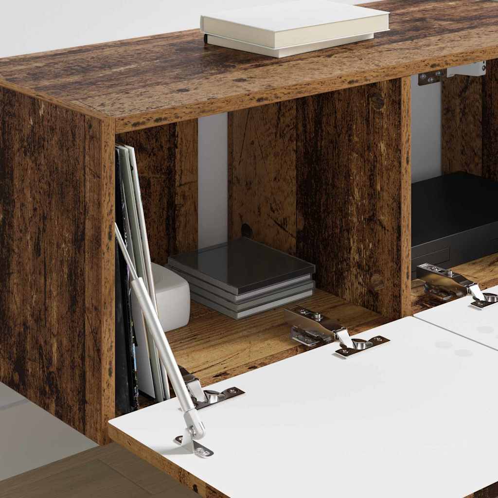 Ντουλάπι Τηλεόρασης Τοίχου 2 pcs Παλιό Ξύλο 60 x 31 x 29.5 εκ