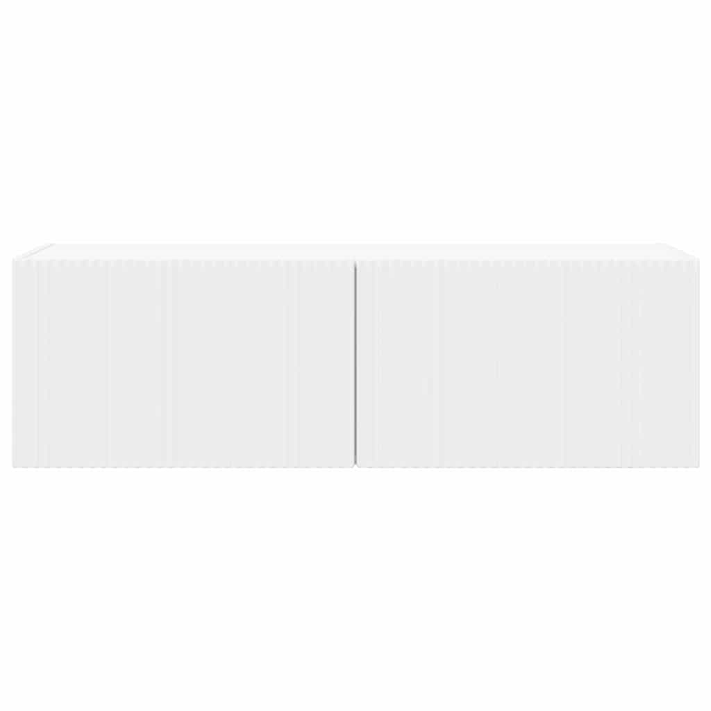 Ντουλάπι Τηλεόρασης Τοίχου Επιτοίχιο Λευκό 98 x 31 x 29,5 εκ - Pakobazaar