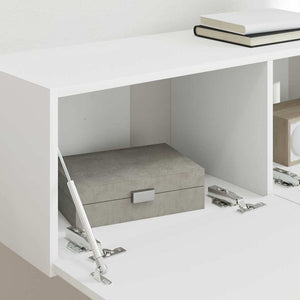 Ντουλάπι Τηλεόρασης Τοίχου 2 pcs Λευκό 98 x 31 x 29,5 εκ - Pakobazaar