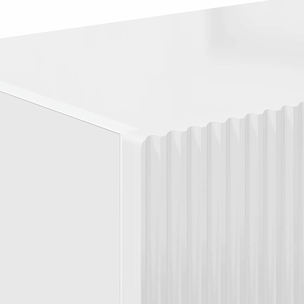 Ντουλάπι Τηλεόρασης Τοίχου Επιτοίχιο 2 pcs Λαμπερό Λευκό - Pakobazaar