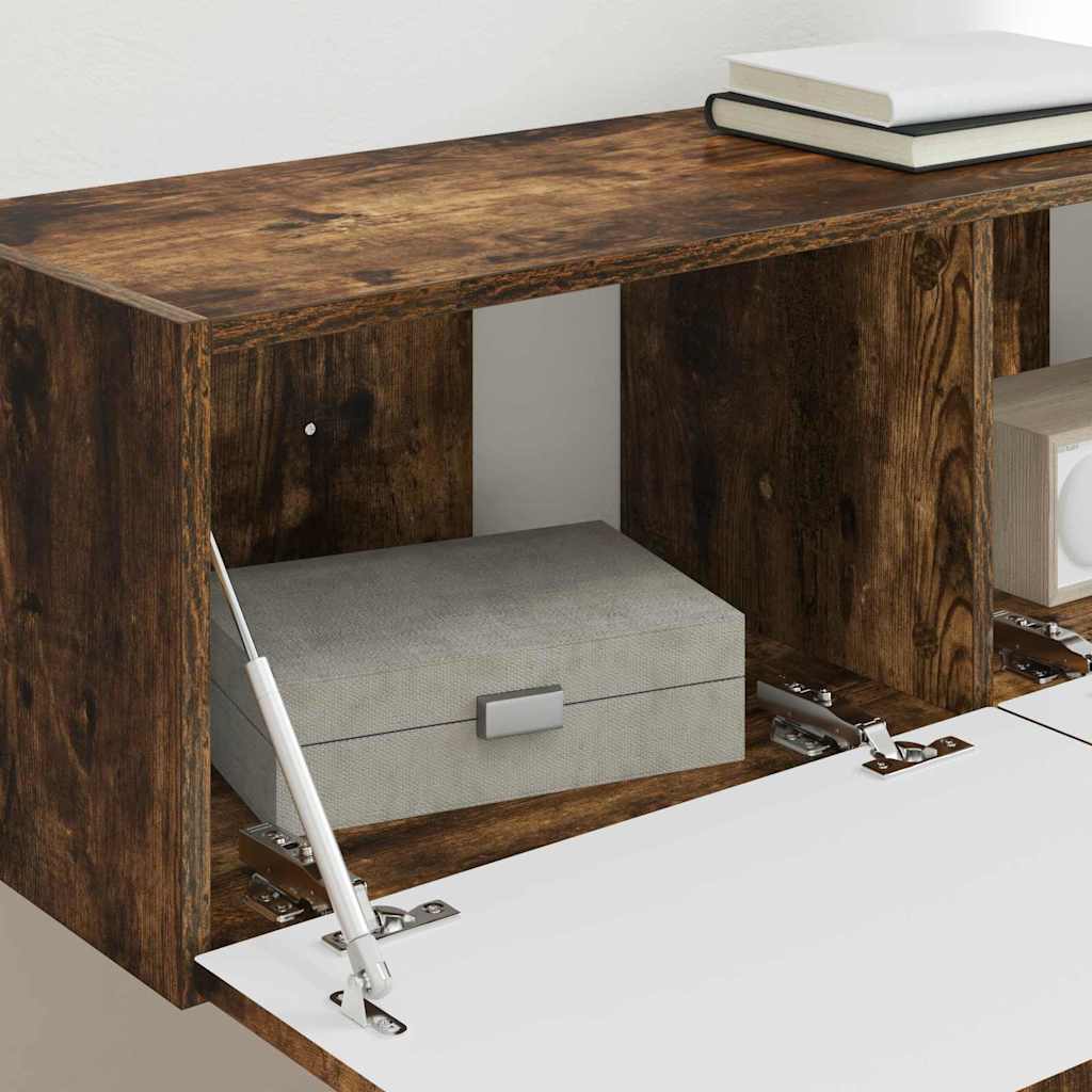 Ντουλάπι Τηλεόρασης Τοίχου Καπνιστό Δρύς 98 x 31 x 29,5 εκ - Pakobazaar