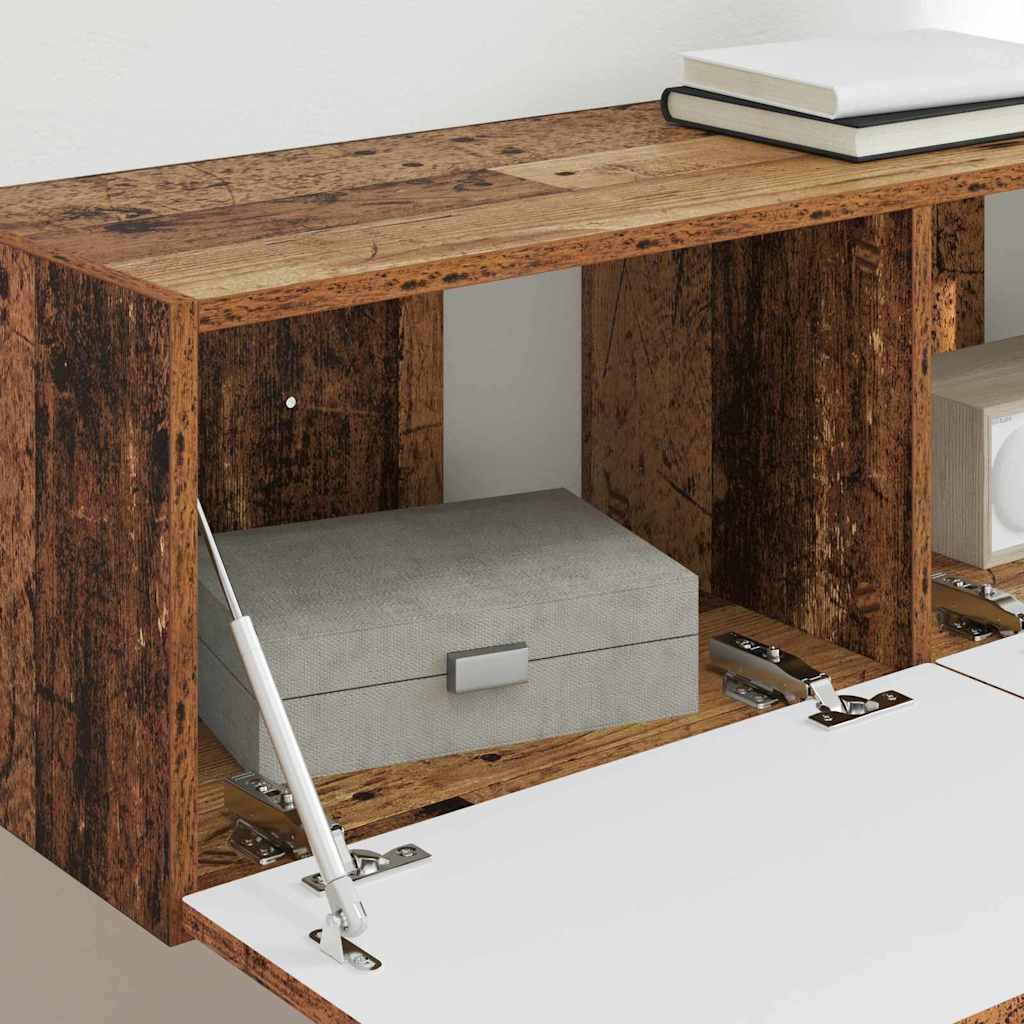 Ντουλάπι Τηλεόρασης Τοίχου 2 pcs Παλιό Ξύλο 98 x 31 x 29,5 εκ - Pakobazaar