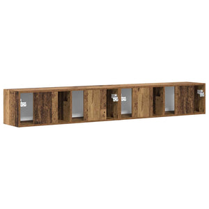 Ντουλάπι Τηλεόρασης Τοίχου 2 pcs Παλιό Ξύλο 98 x 31 x 29,5 εκ - Pakobazaar
