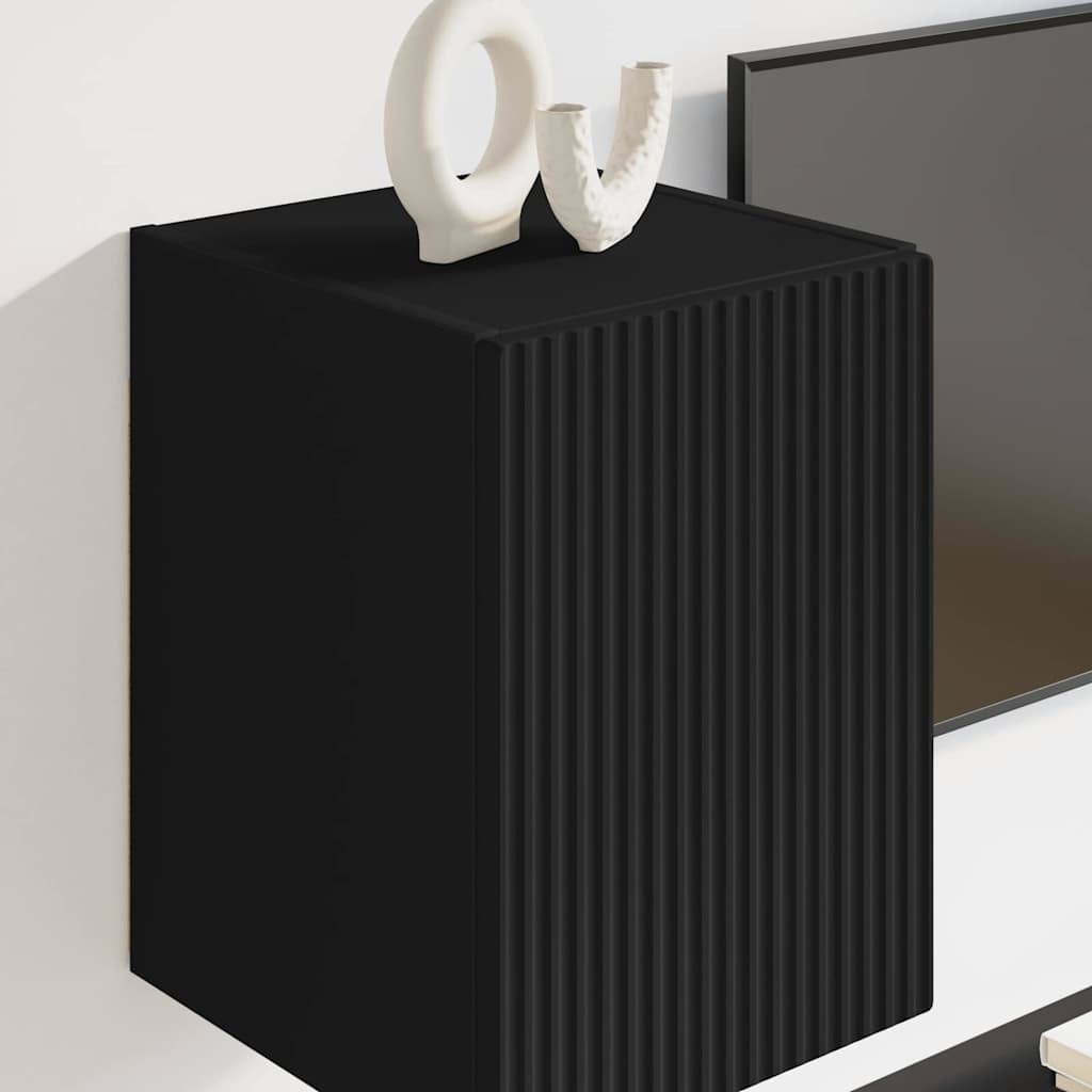 Ντουλάπι Τηλεόρασης Τοίχου Επιτοίχιο Μαύρο 30 x 31 x 40 εκ.