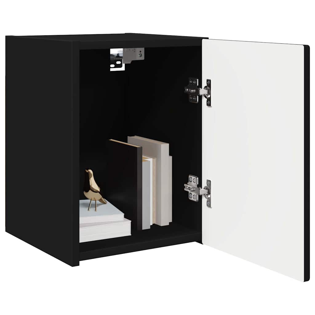 Ντουλάπι Τηλεόρασης Τοίχου 2 pcs Μαύρο 30 x 31 x 40 εκ.