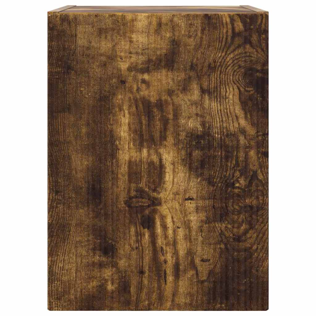 Ντουλάπι Τηλεόρασης Τοίχου Καπνιστό Δρύς 30 x 31 x 40 εκ.