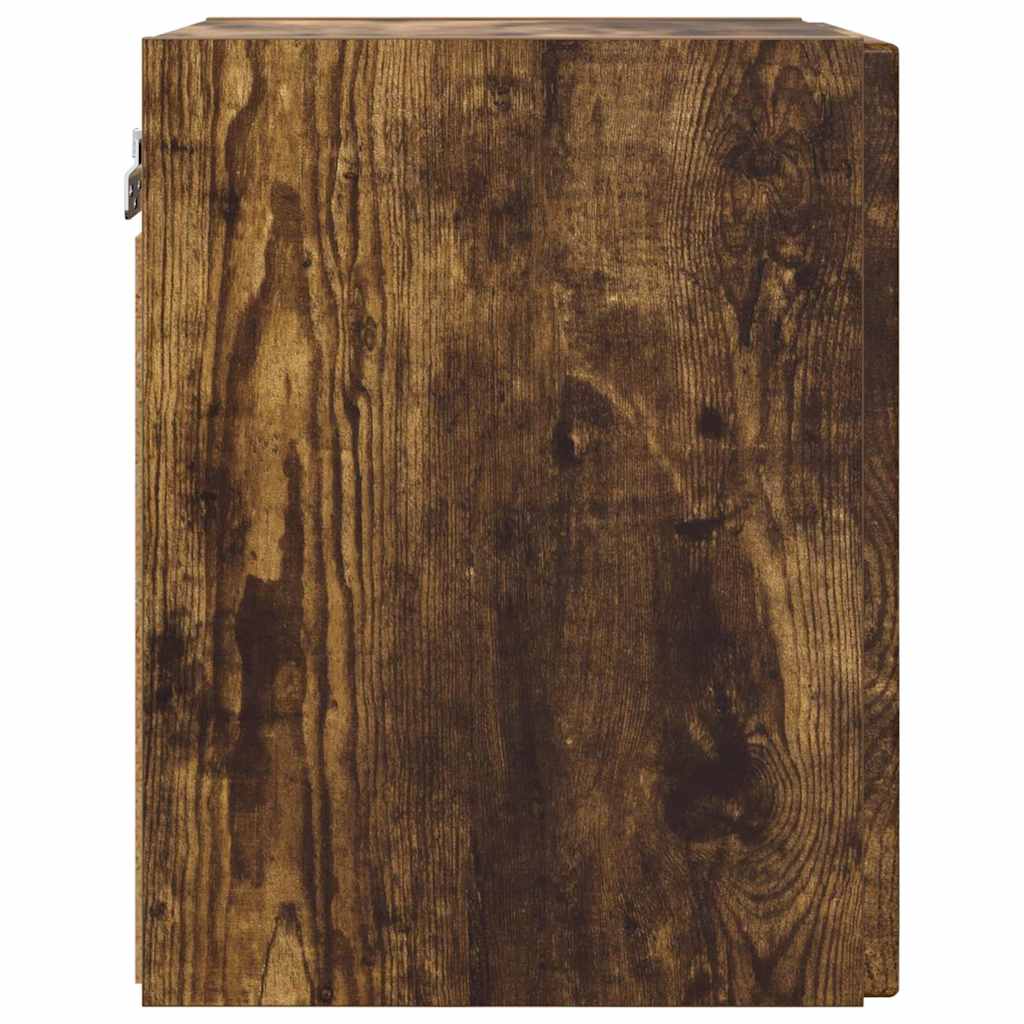 Ντουλάπι Τηλεόρασης Τοίχου Καπνιστό Δρύς 30 x 31 x 40 εκ.