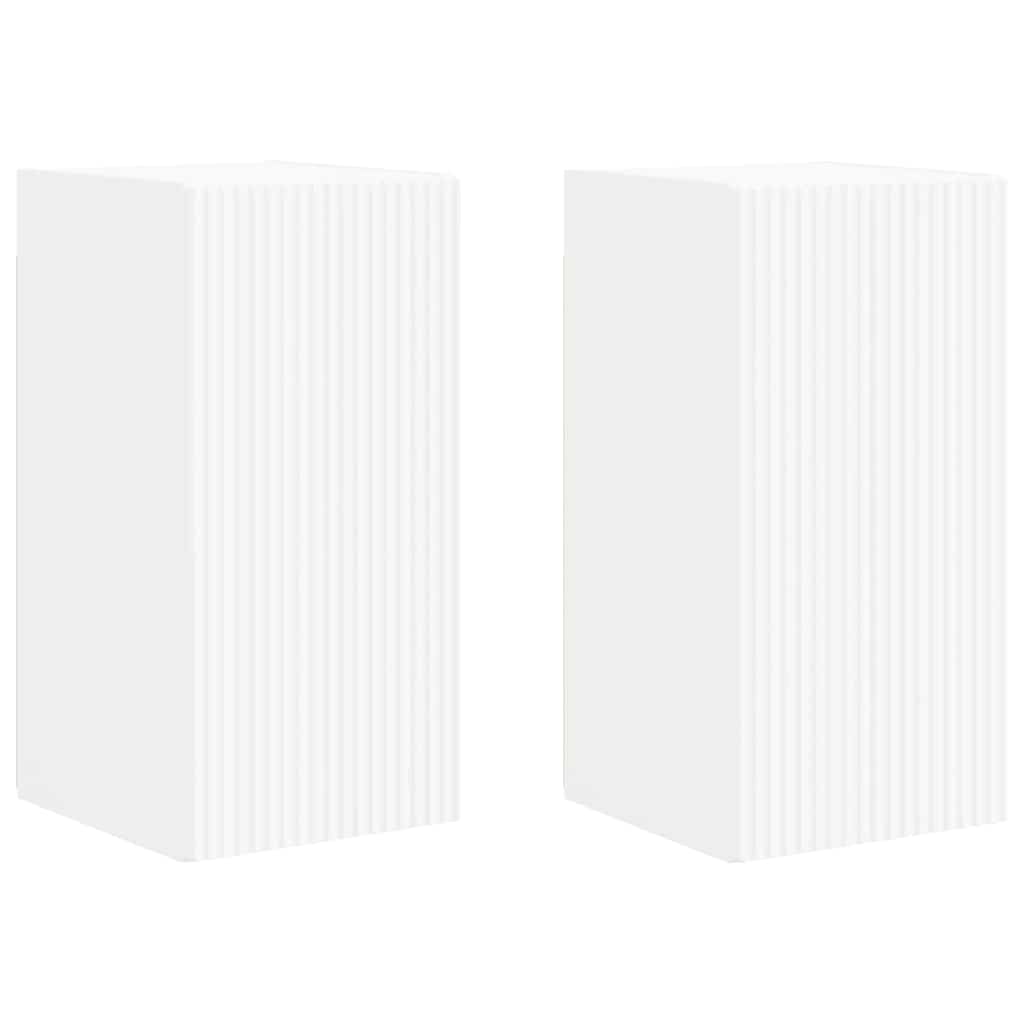 Ντουλάπι Τηλεόρασης Τοίχου 2 pcs Λευκό 30 x 31 x 60 εκ