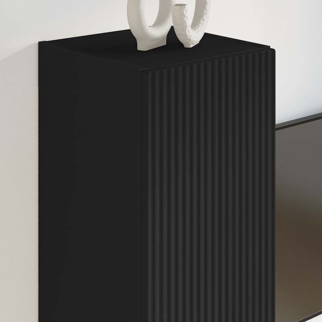 Ντουλάπι Τηλεόρασης Τοίχου Επιτοίχιο Μαύρο 30 x 31 x 60 εκ