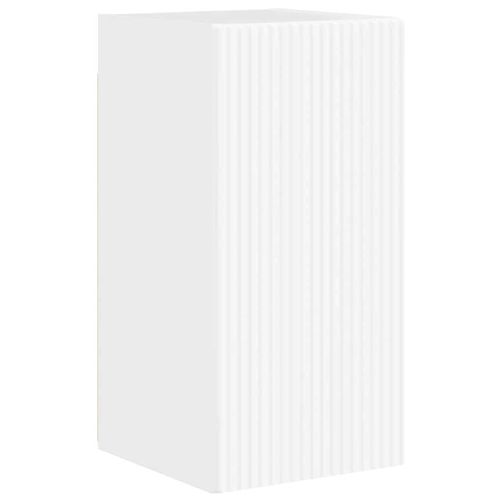 Ντουλάπι Τηλεόρασης Τοίχου Λαμπερό Λευκό 30 x 31 x 60 εκ