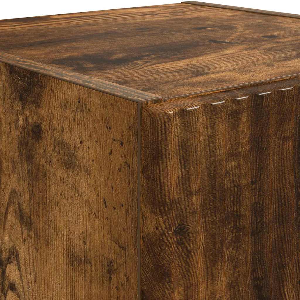 Ντουλάπι Τηλεόρασης Τοίχου Καπνιστό Δρύς 30 x 31 x 60 εκ