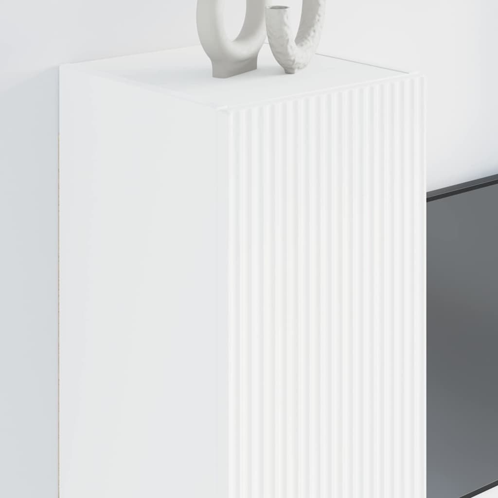 Ντουλάπι Τηλεόρασης Τοίχου 2 pcs Λευκό 30 x 31 x 80 εκ.