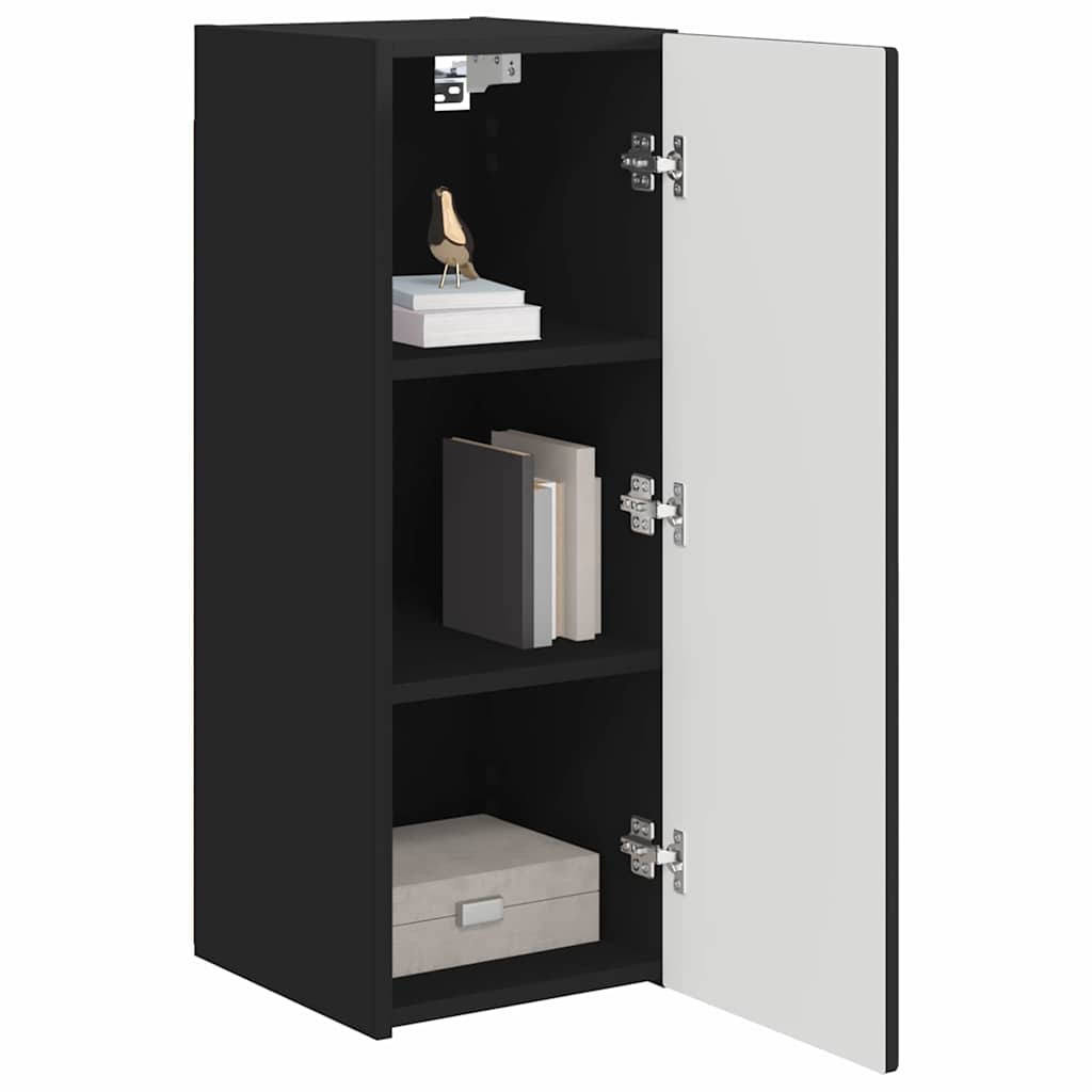 Ντουλάπι Τηλεόρασης Τοίχου 2 pcs Μαύρο 30 x 31 x 80 εκ.
