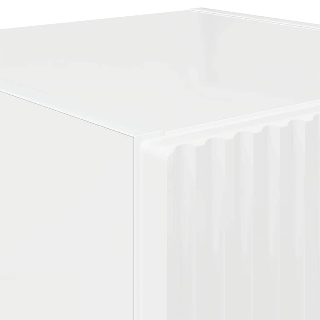 Ντουλάπι Τηλεόρασης Τοίχου 2 pcs Λαμπερό Λευκό 30 x 31 x 80 εκ.