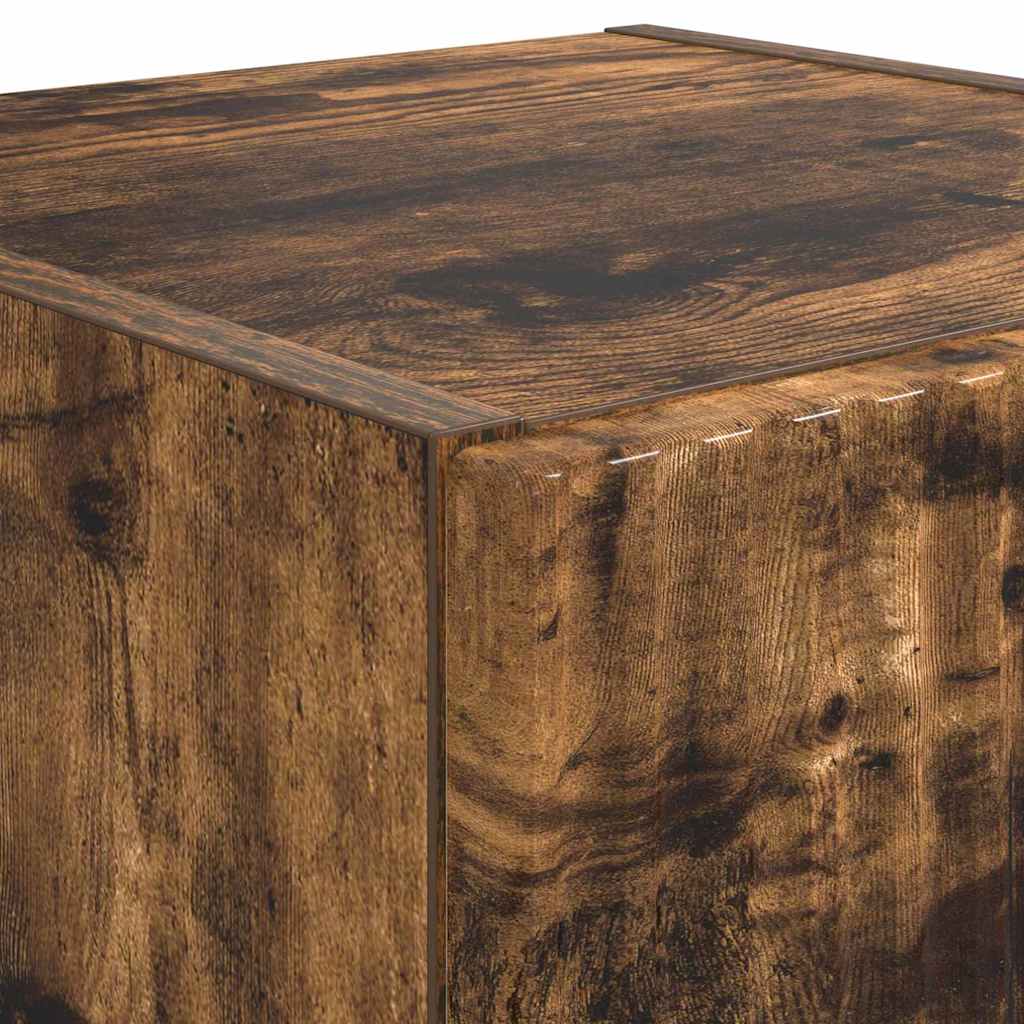 Ντουλάπι Τηλεόρασης Τοίχου Καπνιστό Δρύς 30 x 31 x 80 εκ.