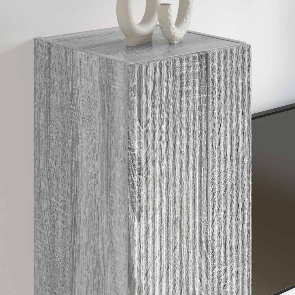 Ντουλάπι Τηλεόρασης Τοίχου Επιτοίχιο 2 pcs Γκρίζο Σονομα