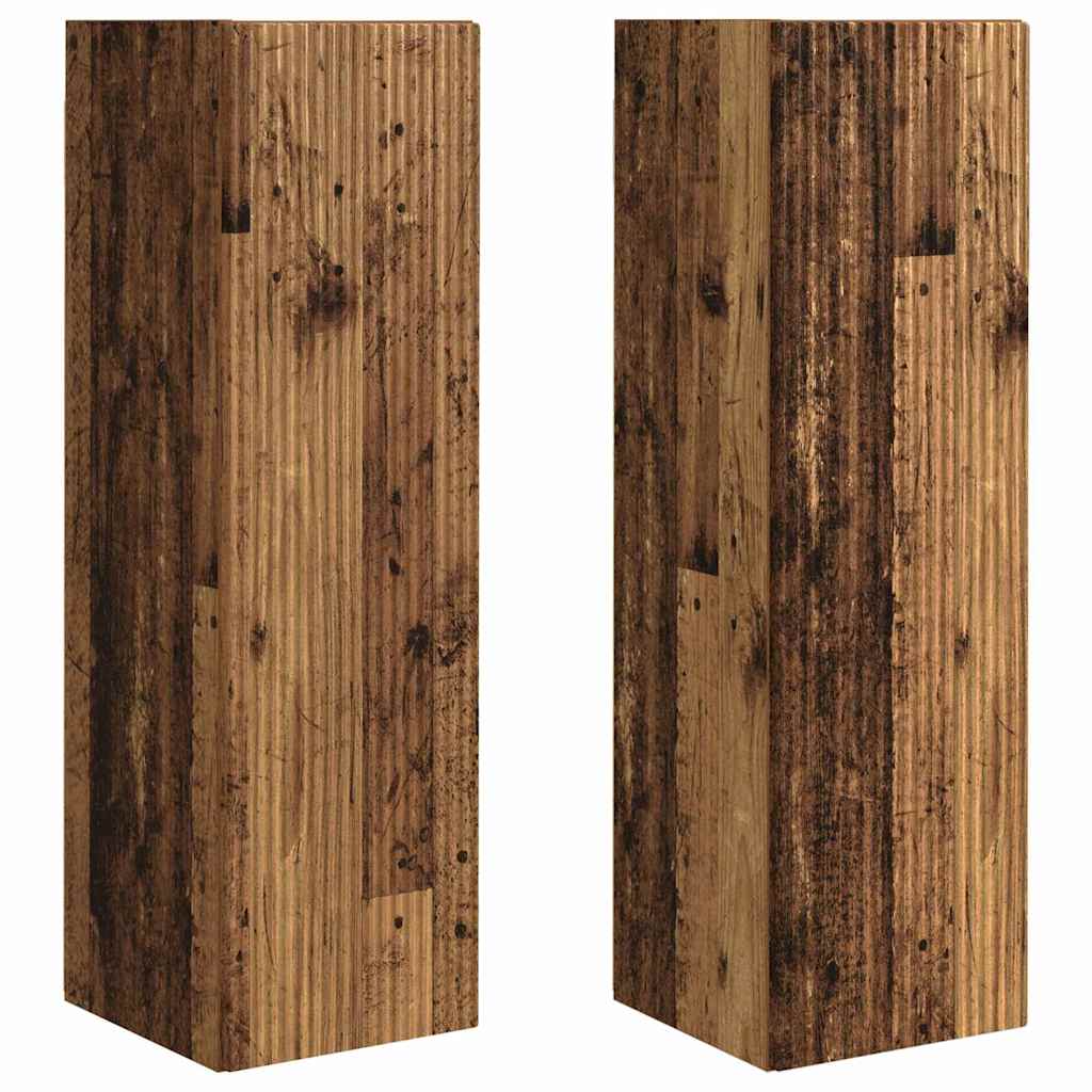 Ντουλάπι Τηλεόρασης Τοίχου 2 pcs Παλιό Ξύλο 30 x 31 x 100 εκ.