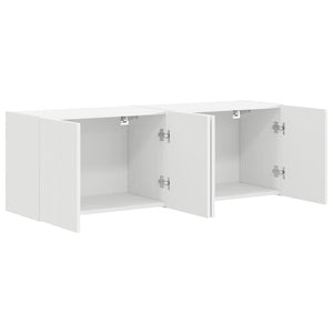 Ντουλάπι Τηλεόρασης Τοίχου 2 pcs Λευκό 59,5 x 31 x 40 εκ - Pakobazaar