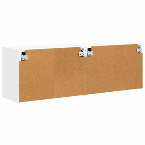 Ντουλάπι Τηλεόρασης Τοίχου 2 pcs Λευκό 59,5 x 31 x 40 εκ - Pakobazaar